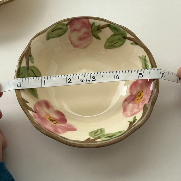 Vintage Franciscan Fruit Dessert Sauce Bowl Desert Rose England Backstamp Set 2 - Picture 9 of 9